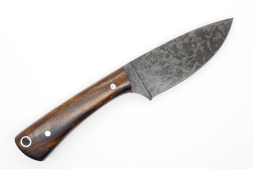 LT Wright Knives Companion - 1075 Steel - Flat Grind - Desert Ironwood w/ Black Liners - 1