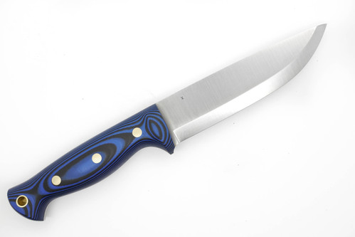 LT Wright Knives Forest Trail - CPM 3V Steel - Scandi Grind - Blue and Black G10 - Matte Finish