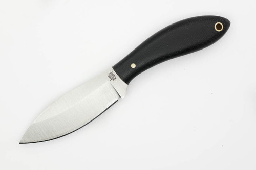LT Wright Knives Small Northern Hunter - AEB-L Steel - High Saber Grind - Black Canvas Micarta - Matte Finish