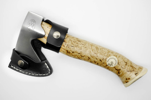 Karesuando Kniven 3638 Unna Aksu Hunters Axe - Natural Curly Birch - Stainless Steel - 6