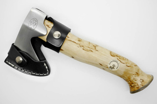 Karesuando Kniven 3638 Unna Aksu Hunters Axe - Natural Curly Birch - Stainless Steel - 7 Karesuando Kniven 3638 Unna Aksu Hunters Axe - Natural Curly Birch - Stainless Steel - 7