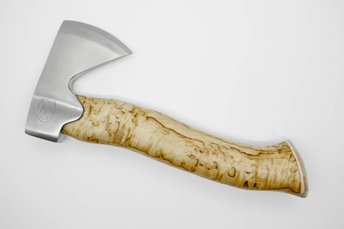Karesuando Kniven 3638 Unna Aksu Hunters Axe - Natural Curly Birch - Stainless Steel - 13