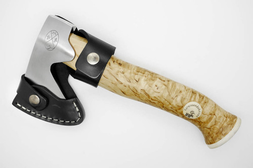 Karesuando Kniven 3638 Unna Aksu Hunters Axe - Natural Curly Birch - Stainless Steel - 14