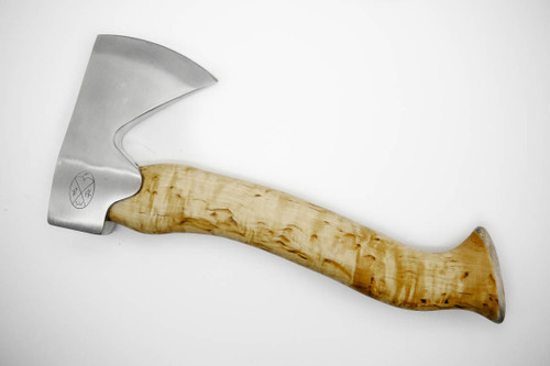Karesuando Kniven 4013 Stoera Aksu Hunters Axe - Natural Curly Birch - Stainless Steel - 21