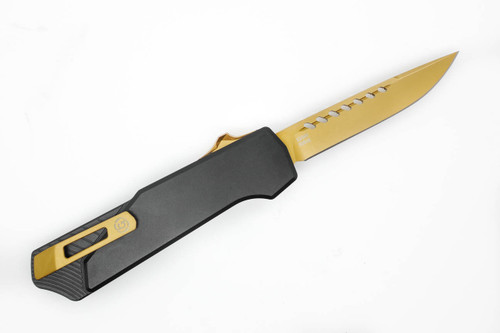 Southern Grind Arachnid - 3.2 OTF - Drop Point - S35VN - Bronze Blade - Black 7075 Aluminum Handle Southern Grind Arachnid - 3.2 OTF - Drop Point - S35VN - Bronze Blade - Black 7075 Aluminum Handle