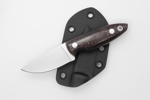 BRISA: Scara 60 Fixed Blade - RWL-34 Stainless Steel - Bison Micarta Handle BRISA: Scara 60 Fixed Blade - RWL-34 Stainless Steel - Bison Micarta Handle