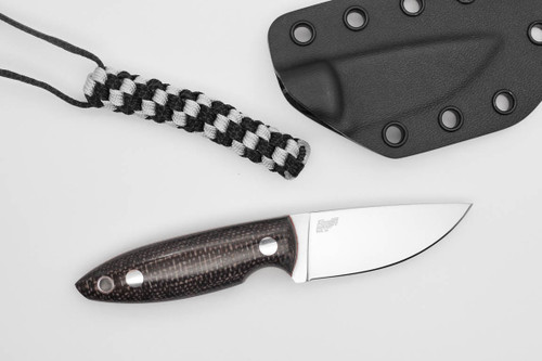 BRISA: Scara 60 Fixed Blade - RWL-34 Stainless Steel - Bison Micarta Handle