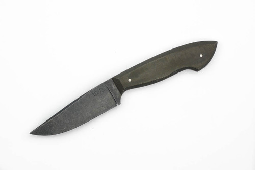 15:58 Knife Co: Neches Hunter EDC - 52100 Steel - Green Linen Micarta Handle (tapered) - Leather Sheath - by Josh Fisher