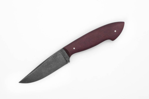 15:58 Knife Co: Neches Hunter EDC - 52100 Steel - Red Richlite Handle - Leather Sheath - by Josh Fisher