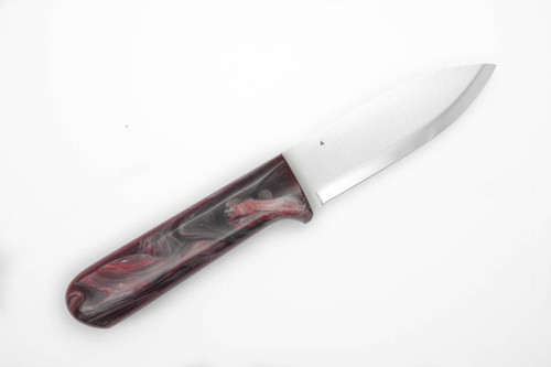 LT Wright Knives Genesis - A2 Steel - Scandi Grind - Home Brew Dragon Fruit w/ Red Liners