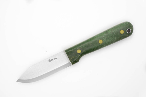 LT Wright Knives Genesis - A2 Steel - Scandi Grind - Modified Home Brew Iguana w/ Yellow Liners