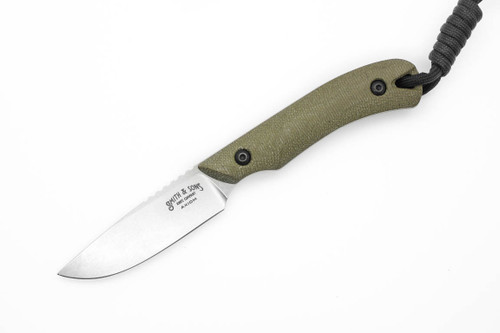 Smith & Sons Knives: AXIOM - Magnacut Steel - OD Green Canvas Micarta Handle