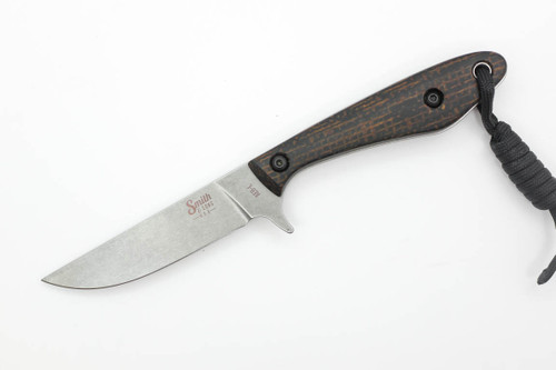 Smith & Sons Knives: Spur - AEB-L Stainless Steel - Black Burlap Micarta Handle