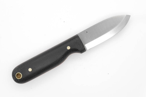 LT Wright Knives Bushbaby - A2 Steel - Scandi Grind - Black w/ Natural Liners - Matte Finish LT Wright Knives Bushbaby - A2 Steel - Scandi Grind - Black w/ Natural Liners - Matte Finish