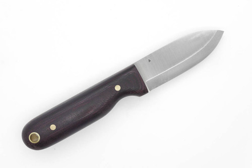 LT Wright Knives Bushbaby - A2 Steel - Scandi Grind - Double Red Canvas Micarta w/ Natural Liners - Matte Finish LT Wright Knives Bushbaby - A2 Steel - Scandi Grind - Double Red Canvas Micarta w/ Natural Liners - Matte Finish