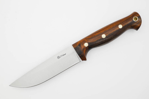 LT Wright Knives Forest Trail - A2 Steel - Saber Grind - Desert Ironwood Handle - FREE Black Liners! - 5