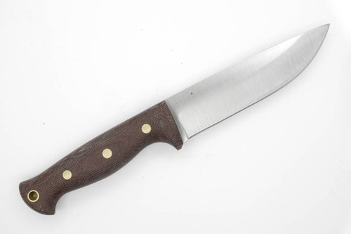 LT Wright Knives Forest Trail - A2 Steel - Saber Grind - Rustic Brown Canvas Micarta Handle - Matte Finish LT Wright Knives Forest Trail - A2 Steel - Saber Grind - Rustic Brown Canvas Micarta Handle - Matte Finish