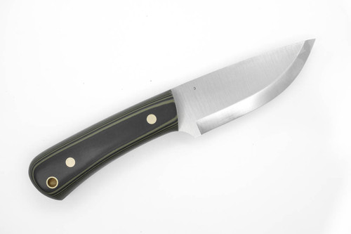 LT Wright Knives: XL Workhorse (Scandi Grind) Fixed Blade Knife - Green and Black G10 Handle - Matte Finish