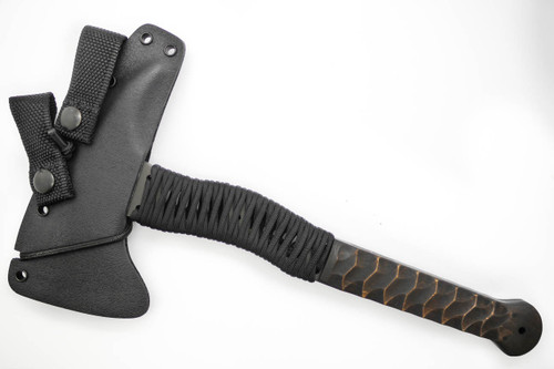 Winkler Knives - Wild Bill Axe - 80CRV2 Steel - Sculpted Maple Handle - Partial Cord Wrap