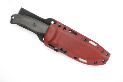 TKC: ESEE 6 Kydex Sheath w/ Slide Lock and Leather Backer, Blood Red TKC: ESEE 6 Kydex Sheath w/ Slide Lock and Leather Backer, Blood Red