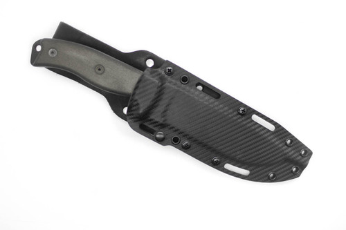 TKC: ESEE 6 Kydex Sheath w/ Slide Lock and Leather Backer, Black Carbon Fiber TKC: ESEE 6 Kydex Sheath w/ Slide Lock and Leather Backer, Black Carbon Fiber