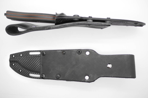 TKC: ESEE 6 Kydex Sheath w/ Slide Lock and Leather Backer, Black Carbon Fiber TKC: ESEE 6 Kydex Sheath w/ Slide Lock and Leather Backer, Black Carbon Fiber