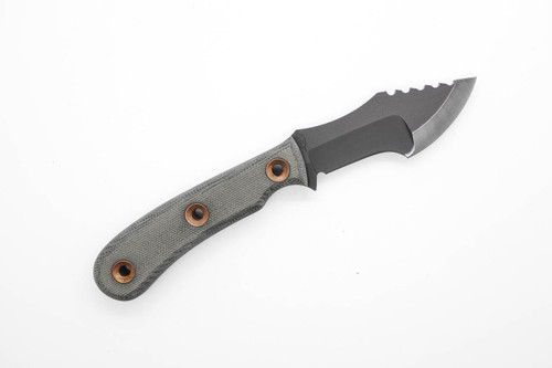 Dave Wenger Blades: Micro Tracker - CPM 3V Steel - Sawtooth - Black Canvas Micarta - Kydex Sheath Dave Wenger Blades: Micro Tracker - CPM 3V Steel - Sawtooth - Black Canvas Micarta - Kydex Sheath