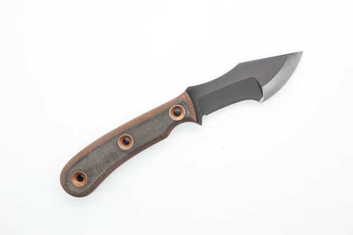 Dave Wenger Blades: Micro Tracker - CPM 3V Steel - Without Sawtooth - Vintage Linen Micarta - Kydex Sheath Dave Wenger Blades: Micro Tracker - CPM 3V Steel - Without Sawtooth - Vintage Linen Micarta - Kydex Sheath