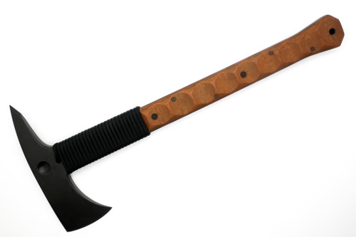 Dave Wenger Blades: Loki Hawk - 80CrV2 Steel - Sculpted Vintage Linen Micarta - Kydex Sheath