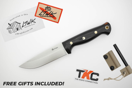 *Christmas Special* LT Wright Knives: Forest Trail - MagnaCut Steel - Saber Grind - Desert Ironwood Handle - FREE Black Liners! - 20