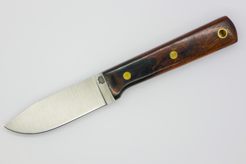 LT Wright Knives Maverick Scout - A2 Steel - Flat Grind - Desert Ironwood w/ Black Liners - 3