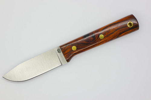 LT Wright Knives Maverick Scout - A2 Steel - Flat Grind - Desert Ironwood w/ Black Liners - 4