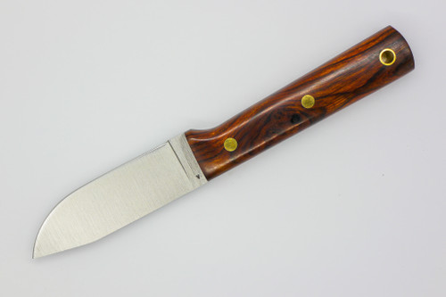 LT Wright Knives Maverick Scout - A2 Steel - Flat Grind - Desert Ironwood w/ Black Liners - 4