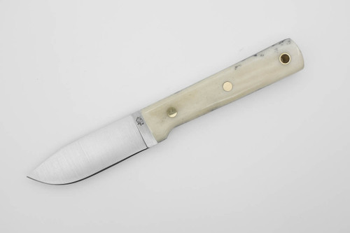 LT Wright Knives Maverick Scout - A2 Steel - Flat Grind - Dyed Bone w/ Snakeskin Liners - 2