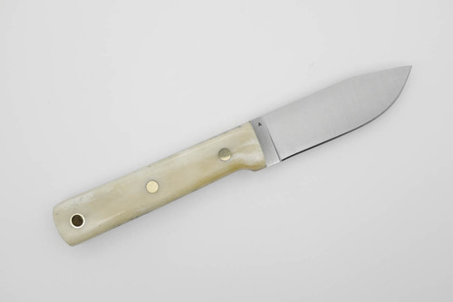 LT Wright Knives Maverick Scout - A2 Steel - Flat Grind - Dyed Bone w/ Snakeskin Liners - 2