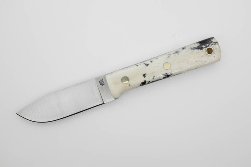 LT Wright Knives Maverick Scout - A2 Steel - Flat Grind - Dyed Bone w/ Snakeskin Liners - 3