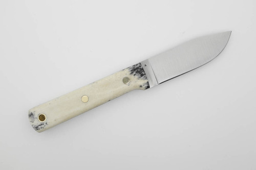 LT Wright Knives Maverick Scout - A2 Steel - Flat Grind - Dyed Bone w/ Snakeskin Liners - 5