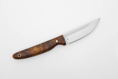 LT Wright Knives: APEX - A2 Steel - Saber Grind - Desert Ironwood w/ Black Liners Handle - 8