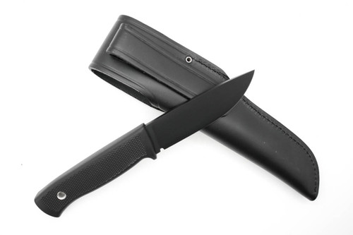 Fallkniven: F1 - VG10 Steel - Black Cerakote Blade Finish, Thermorun Handle & Leather Sheath