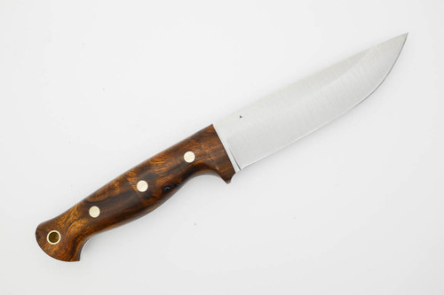 LT Wright Knives Forest Trail - A2 Steel - Saber Grind - Desert Ironwood Handle - FREE Black Liners! - 8