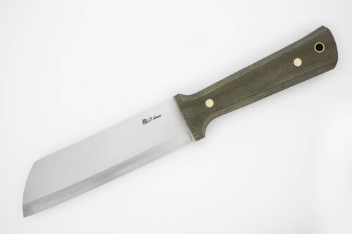 LT Wright Knives: The Regulator - Scandi Grind - O1 Steel - Green Canvas Micarta - Matte Finish