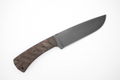 Winkler Knives - Lost Lake - 80CRV2 Steel - Flat Grind - Sculpted Brown Laminate Handle Winkler Knives - Lost Lake - 80CRV2 Steel - Flat Grind - Sculpted Brown Laminate Handle