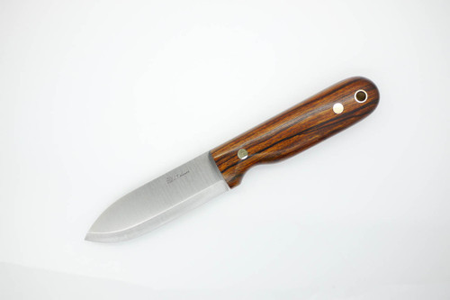 LT Wright Knives Bushcrafter - A2 Steel - Scandi Grind - Desert Ironwood Handle - Black Liners - 3