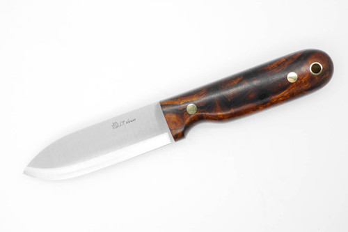 LT Wright Knives Bushcrafter - A2 Steel - Scandi Grind - Desert Ironwood Handle - Black Liners - 6