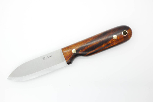 LT Wright Knives Bushcrafter - A2 Steel - Scandi Grind - Desert Ironwood Handle - Black Liners - 8