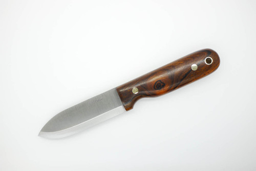 LT Wright Knives Bushcrafter - A2 Steel - Scandi Grind - Desert Ironwood Handle - Black Liners - 2