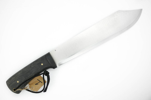 LT Wright Knives: Bush Bowie - O1 Steel - Scandi Grind - Black Canvas Micarta Handle - Matte Finish - Kydex Sheath LT Wright Knives: Bush Bowie - O1 Steel - Scandi Grind - Black Canvas Micarta Handle - Matte Finish - Kydex Sheath