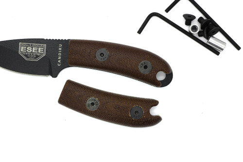 TKC: Handle for ESEE Candiru - Brown Canvas Micarta TKC: Handle for ESEE Candiru - Brown Canvas Micarta