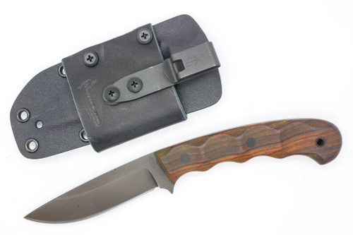 Dave Wenger Blades: PT-4 - CPM 3V Steel - Desert Ironwood - Kydex Sheath Dave Wenger Blades: PT-4 - CPM 3V Steel - Desert Ironwood - Kydex Sheath