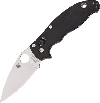 Spyderco Knives: Manix 2 Ball Bearing Lock (Full Flat Grind) Folding Pocket Knife w/ Black Textured G10 Handle Spyderco Knives: Manix 2 Ball Bearing Lock (Full Flat Grind) Folding Pocket Knife w/ Black Textured G10 Handle